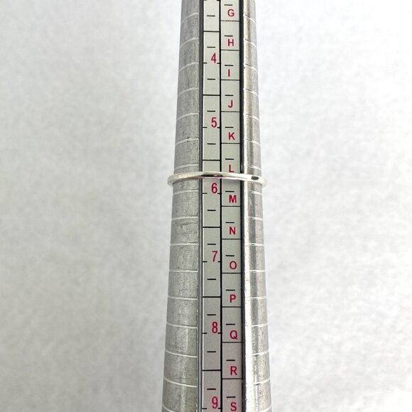 Sterling Silver 925 Dainty Minimalist Crescent Moon Turquoise Band Ring Sz 5.75 - Picture 9 of 16